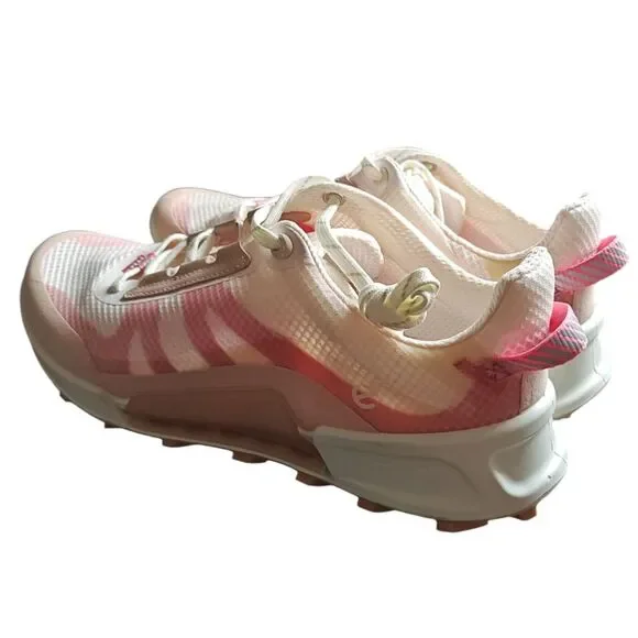 Ecco Women's Athletic Shoes - White and Peach - Picture 7 of 8